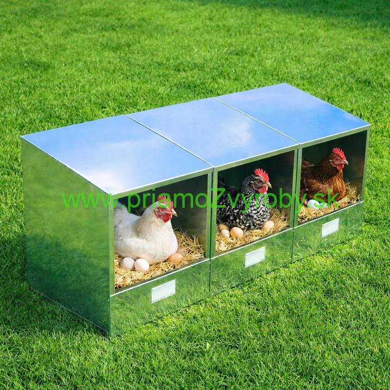 Kovové znáškové hniezdo pre sliepky – pevné hniezdo pre nosnice